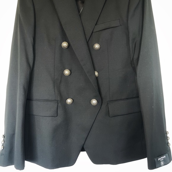 Balmain double breasted wool blazer - Picture 5 of 16